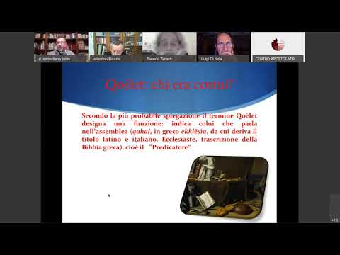 Introduzione al Libro del Qoelet- a cura del Sac. Prof. Sebastiano Pinto, Facoltà Teologica Pugliese