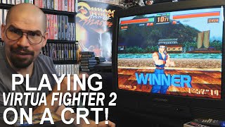 Virtua Fighter 2 for Sega Saturn on a CRT (Memory Lane)