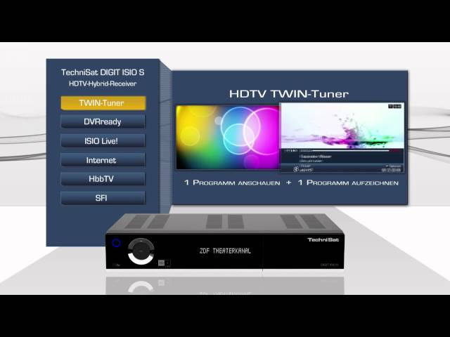 TechniSat Digit ISIO S HDTV-Digitaler HD+Sat-Receiver Twin-Tuner Silber