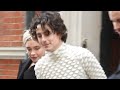 Florence Pugh and Timothee Chalamet leaving Dune Part 2 Photocall together