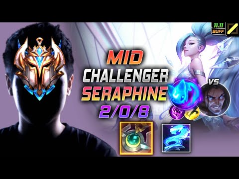 Challenger Seraphine MID vs Sylas - 챌린저 미드 세라핀 템트리 룬 월석 콩콩이 セラフィーン Серафина 星籁歌姬 瑟菈紛 - LOL KR 11.11