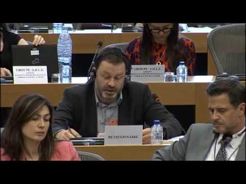 Jonny Gutteridge speech to EU Petitions Committee