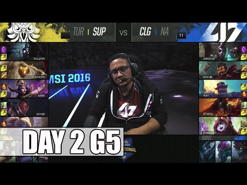 SuperMassive vs CLG | Day 2 Mid Season Invitational 2016 | SUP vs CLG MSI 1080p