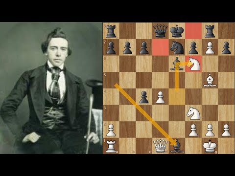 WHEN MORPHY PLAYS EVANS GAMBIT, YOU RUN!! || PAUL MORPHY VS THEODORE LICHTENHEIN || 1857