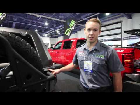 DV8 Offroad TC-1 Tire Carrier & Ranger FB 4 Door Fastback Hard Top at SEMA 2016