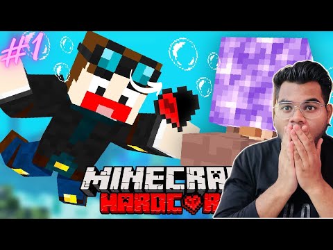 Surviving Day 1 in Hardcore Minecraft | Win FREE Giveaway! 🔥
