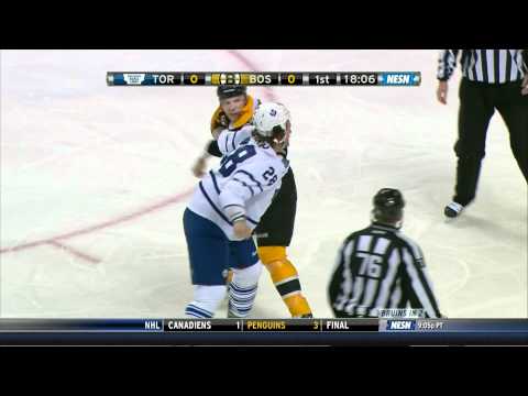 Shawn Thornton fights Colton Orr w/SlowMo 10/20/11
