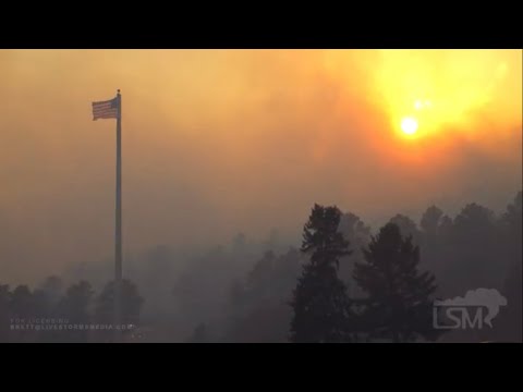 03-29-2021 Rapid City, SD - Schroeder Wildfire Threatens Rapid City Fire Suppression