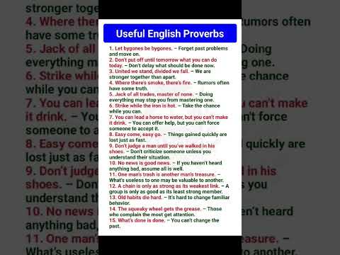 20  Easy Proverbs in English with meaning #english  #learnenglish  #ytshorts #vocabulary