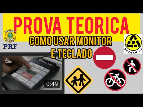 PROVA TEORICA NO DETRAN- CEARÁ COMO USAR O MINE TECLADO E A TELA DO COMPUTADOR.