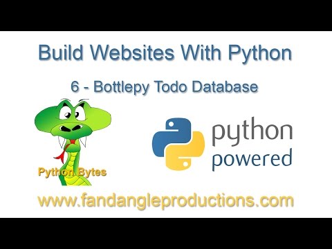 Python Web Frameworks 6 Bottle Todo Database