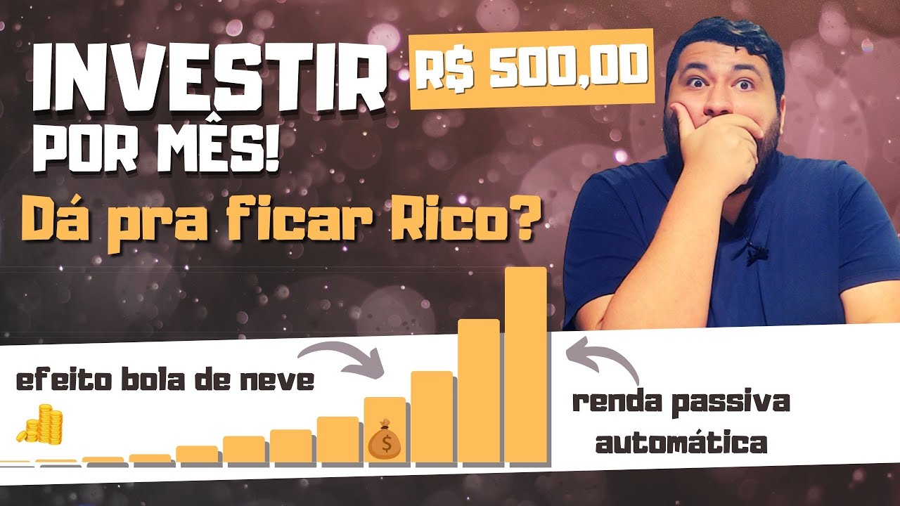INVESTI R$500 POR MÊS! Fiquei rico? Entenda o efeito BOLA DE NEVE dos investimentos! [FAÇA TAMBÉM]