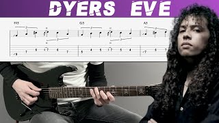 METALLICA - DYERS EVE (Guitar cover with TAB | Lesson)