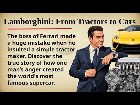The Story of Lamborghini || 🇮🇹🏎️ Learn English Through Story Level 2 || Graded Reader 🎧