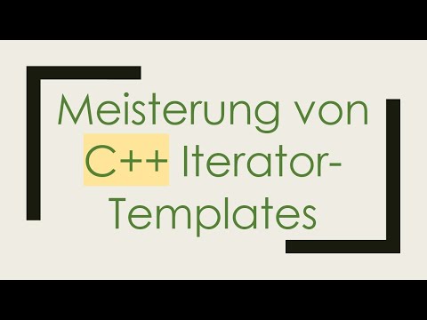 Meisterung von C+ +  Iterator-Templates