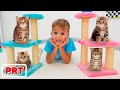 Vlad e Niki brincam com animais de estimação | Vídeos engraçados para crianças