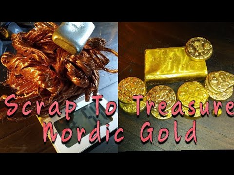 Forging Nordic gold bullion and coins From Scrap Copper and Bullion, Trash to treasure