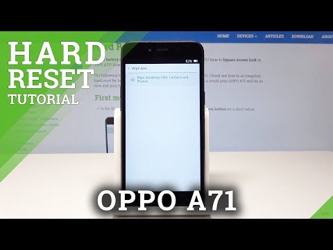 HARD RESET OPPO A71 – Factory Reset / Wipe Data