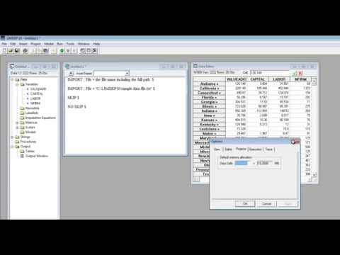 Importing Data into LIMDEP and NLOGIT