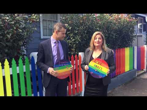 'Rainbow Fence of Love' Marriage Equality