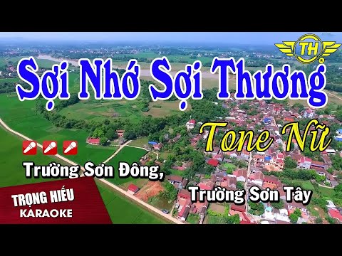 Karaoke Sợi Nhớ Sợi Thương Tone Nữ Nhạc Sống | Trọng Hiếu