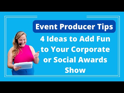Event Producer Tip: 4 Fun Ideas for Your Next Corporate or Company Awards Night - Logan Clements