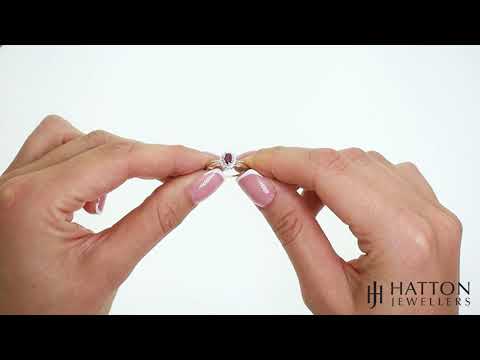 9ct Yellow Gold 0.10ct Diamond & 0.50ct Ruby Cluster Ring