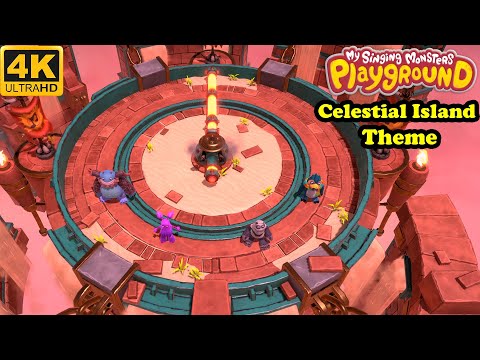 Celestial Island Theme - full track and all arenas (My Singing Monsters Playground) 4k