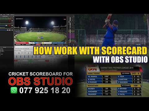 HOW WORK SCOREBOARD SOFTWARE WITH OBS STUDIO | CRICKET LIVE STREAMING AND RECORDING | CRICKET SCORE