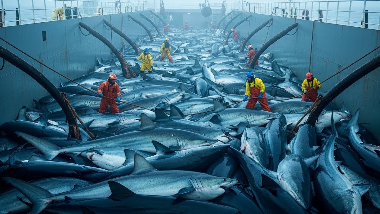 Surrounded by Giant Great White Sharks — A High-Risk Arctic Longline Haul