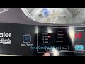How To Use Haier Automatic Washing Machine 100 826S6 Haier Automatic Washing Machine Settings