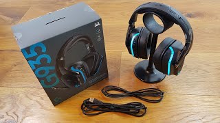 Logitech G935 BEST WIRELESS GAMING HEADSET Unboxing and Complete Setup