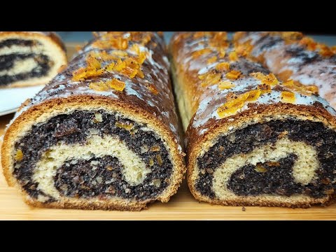 Yeast strudel with poppy seeds. Recipe for a Polish traditional cake