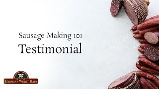 preview picture of video 'Hermann Wurst Haus Sausage Making 101 Class Testimonial'