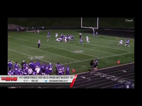 Adrian Symalla Highlight Clips '26 RB/LB