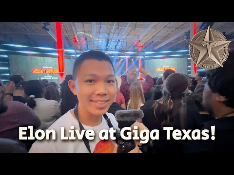 Gigafactory Texas! (Part 2: Elon's Full Speech and Outdoor Cyber Rodeo Party)