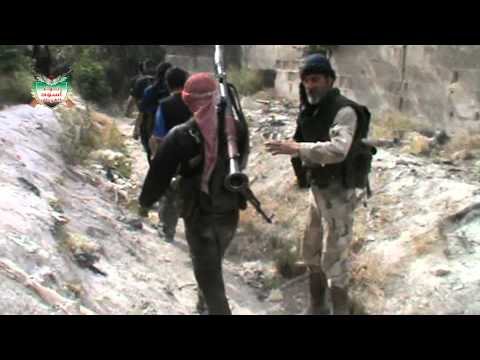 توجه عناصر لواء أسود الغوطة لنقاط الرباط على خطوط الجبهة الأمامية في الغوطة الشرقية في ريف دمشق