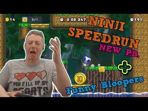 Ninji Speedrun | New P.B. + Funny Bloopers | The 10-coin of Deep Woods | 20 Seconds