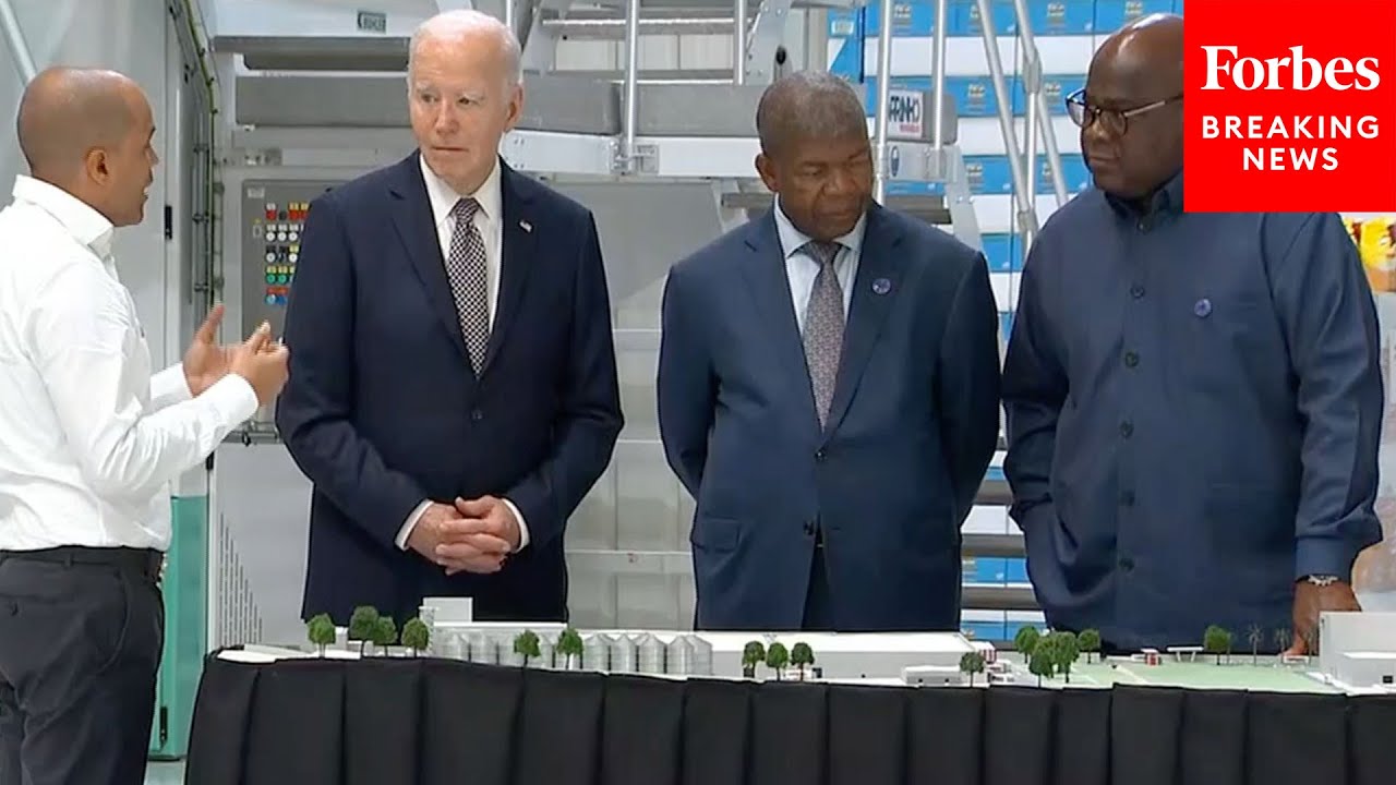 President Biden Visits The Carrinho Food Processing Factory In Lobito, Angola