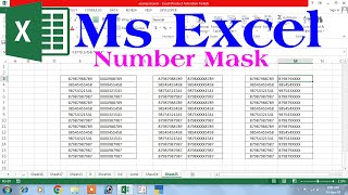how to mask numbers in excel | how to mask bank account number in excel | how to mask card number