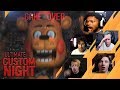 Gamers Reactions to the First Game Over (JUMPSCARE)| Ultimate Custom Night (FNAF)