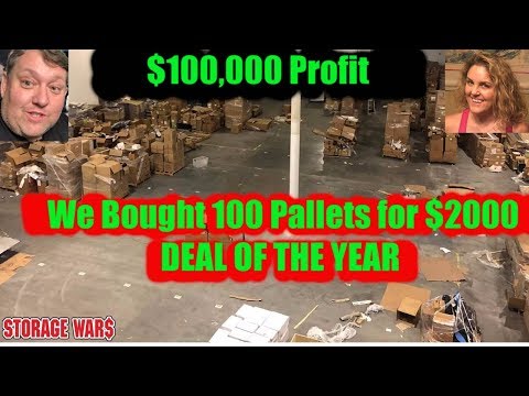 , title : '$100,000 PROFIT We Bought 100 Amazon Pallets for $2000 Storage Wars'