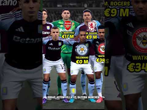 SQUAD ASTON VILLA VS BAYERN MUNCHEN UCL 2024 | Transfer Value #bintangbola