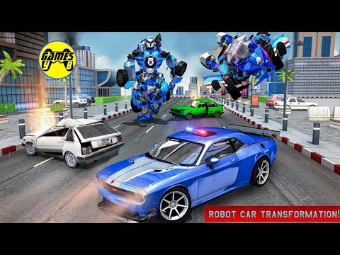 US Police Transform Cop Robot Car Transformation Game - Android Gameplay