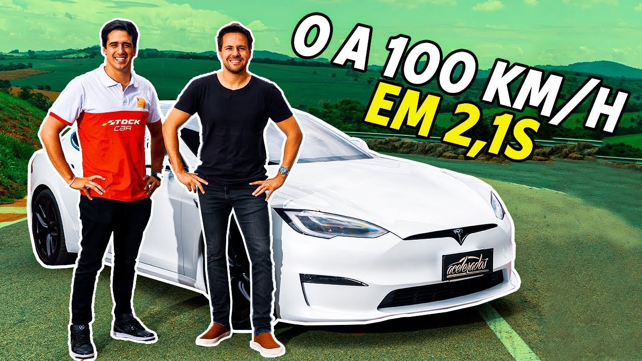 1.032 cv! Gaetano Di Mauro e Gerson aceleram o Tesla Plaid, o carro MAIS RÁPIDO DO MUNDO