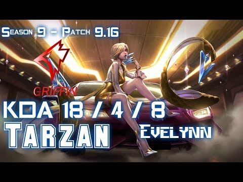 GRF Tarzan EVELYNN vs KARTHUS Jungle - Patch 9.16 KR Ranked