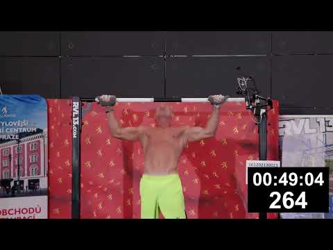 MOST PULL-UPS IN 1HOUR  ( 1204 ) - Guinness World Record - 3.6.2023 Palladium Praha