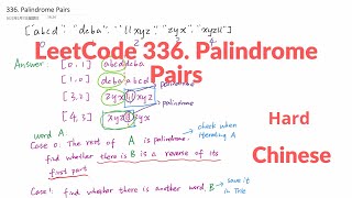 YouTube video '[Chinese] LeetCode 336. Palindrome Pairs'