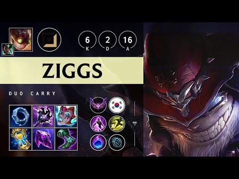 Ziggs Carry vs Aphelios - KR Master Patch 25.05