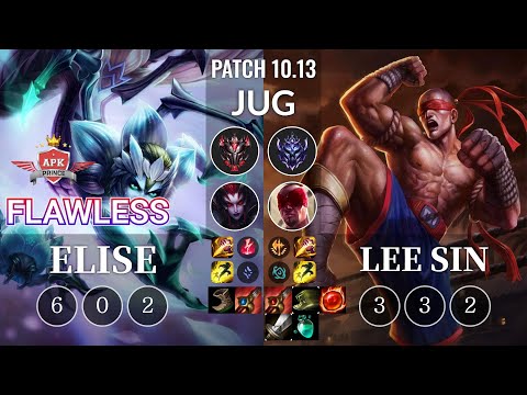 APK Flawless Elise vs Lee Sin Jungle - KR Patch 10.13
